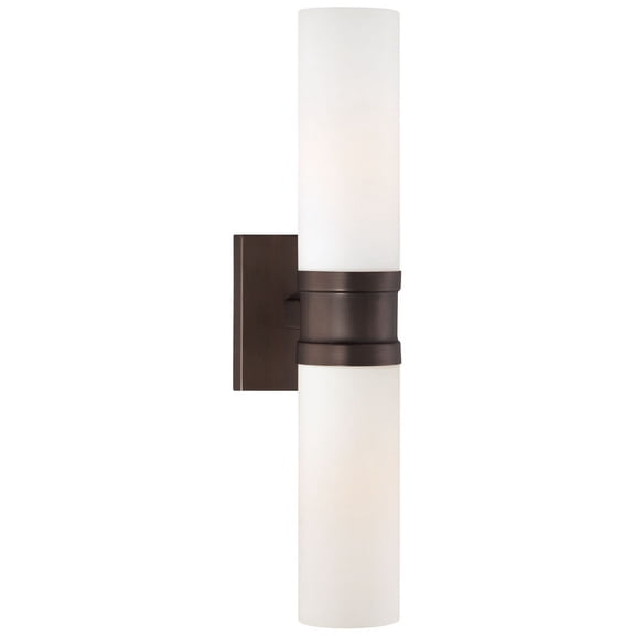 Open Box 2 Light Wall Sconce In Transitional Style 18.5 Inches Tall By 4.25 Inches Wide-Copper Bronze Patina Finish Minka Lavery 4462-647