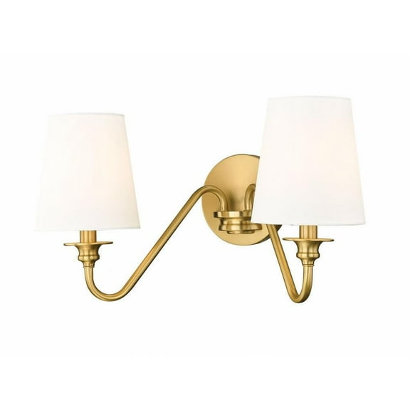 2 Light Wall Sconce in Industrial Style-9.75 inches Tall and 20 inches Wide-Modern Gold Finish Bailey Street Home 372-Bel-5172342