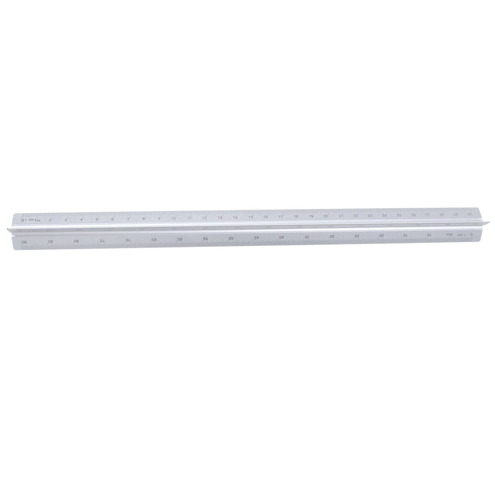 Technical Scale Ruler 2. Lightweight Aluminum Triangular Scale Ruler With Double Gradations ...