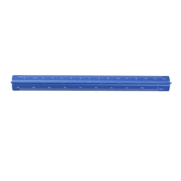 2. Lightweight Aluminum Triangular Scale Ruler With Double Gradations For Technical Drawing & Construction Projects