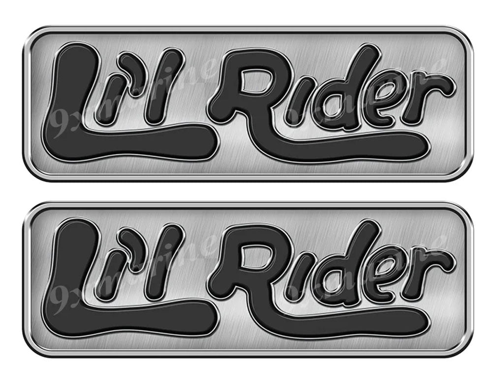 2 Lil Rider Boat Stickers 