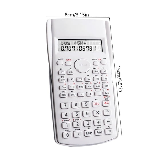 2-Line Display Scientific Calculator, Multi-Function Handheld Calculator with Math Functions for College, Algebra, Trigonometry, Statistics, Office Home Daily Use