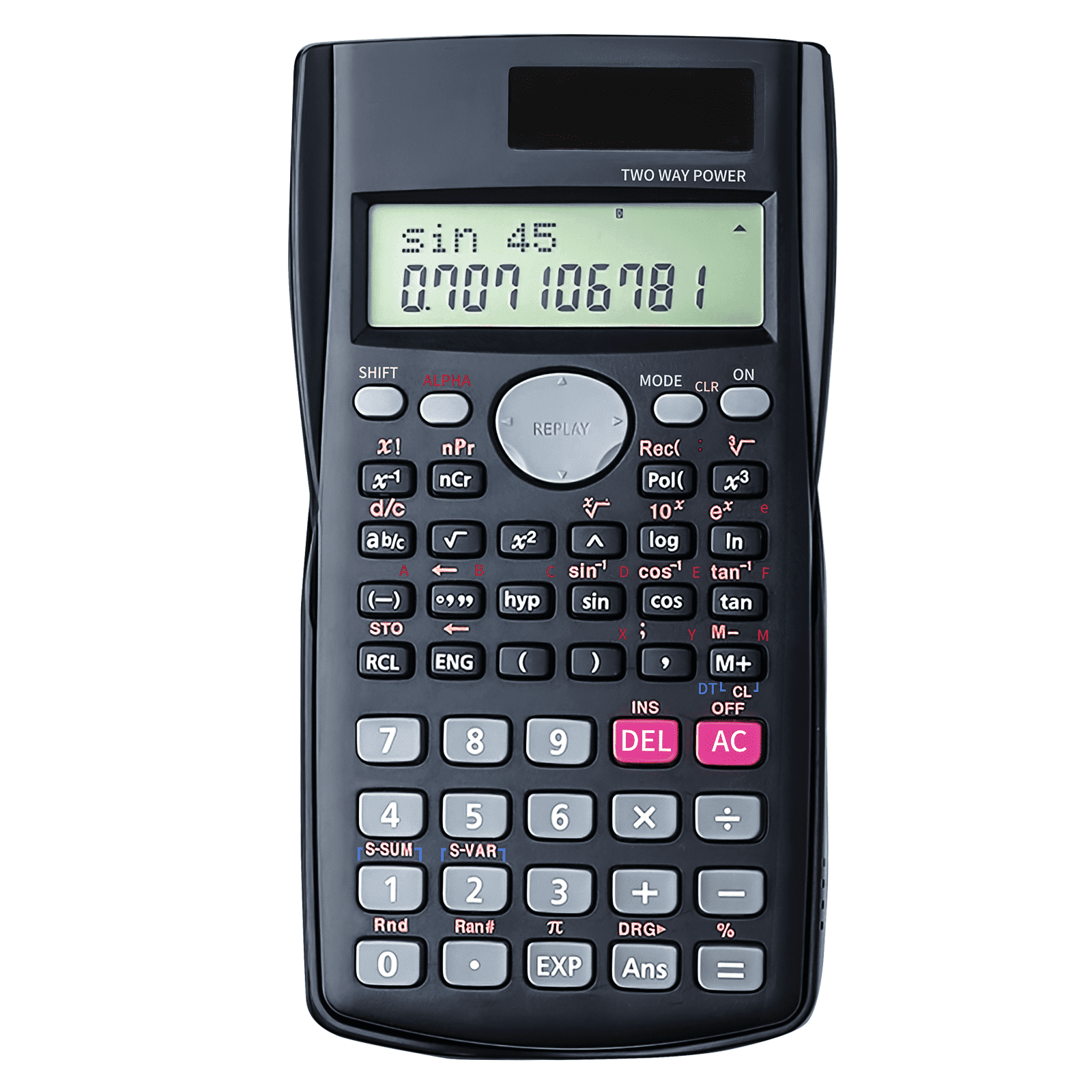 2-Line Engineering Scientific Calculator, Dual Power Calculator with 10 ...