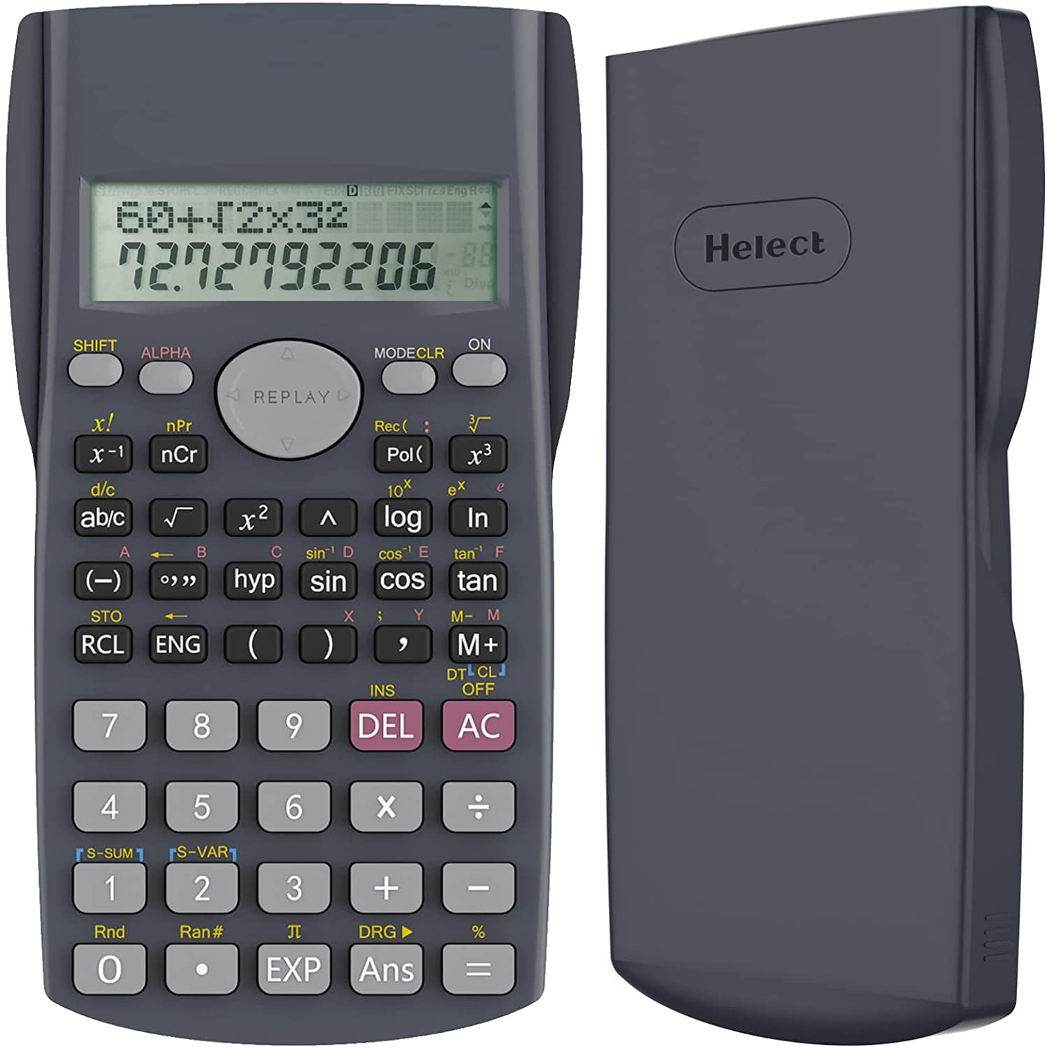 2-Line Engineering Scientific Calculator, Suitable for School and Business (Black)