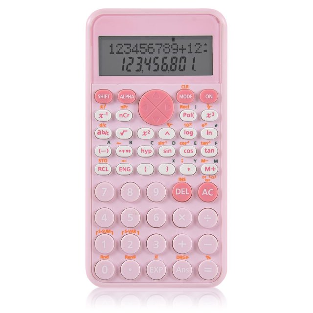 2Line Standard Scientific Calculator, Cute Desk Accessories, Portable
