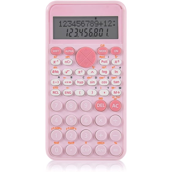 2-Line Standard Scientific , Portable and Cute School Supplies, Pink Office Desk Accessories, Suitable for Primary School to College Student Use