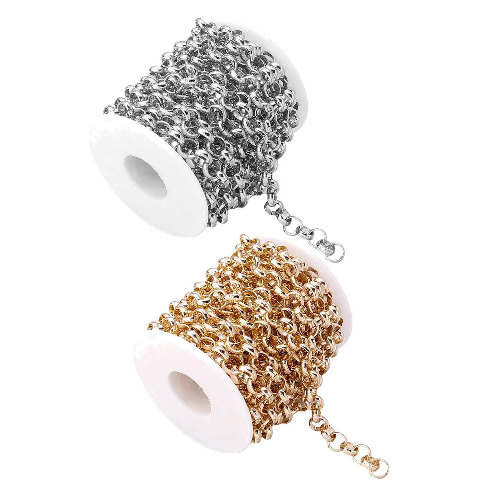 2 Link Chain 8mm Aluminum Unwelded DIY Jewelry Making