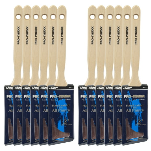 2" Linzer Pro-Maxx Poly Sash Household Paint Brush 12-Pk