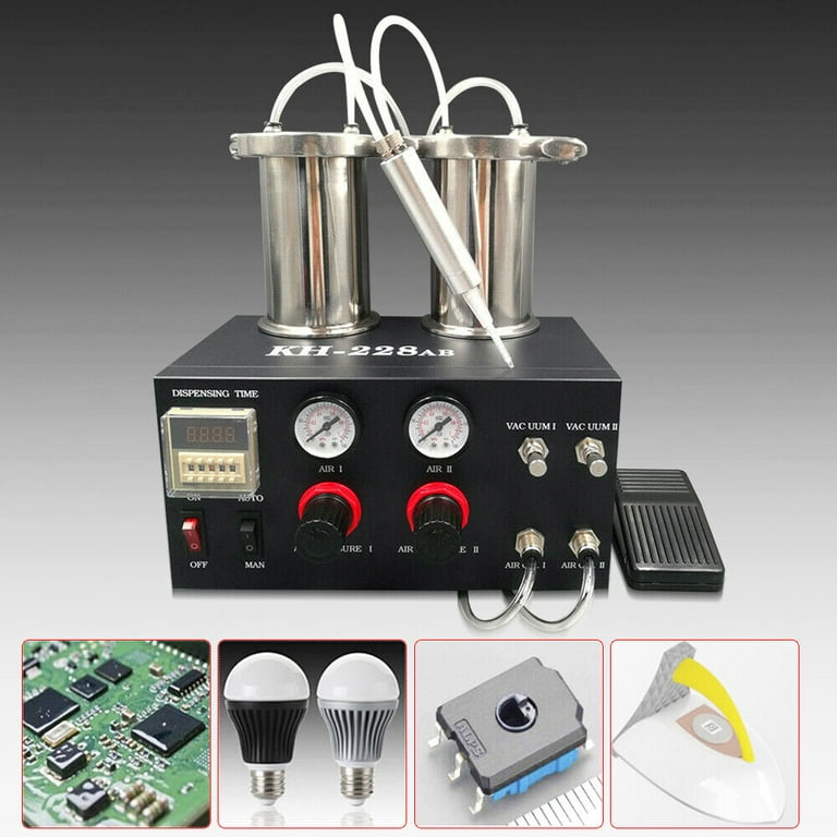 2-Liquid Semi-Auto Glue Dispenser Dispensing Machine AB Glue Epoxy Resin  110V