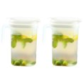 thumbnail image 1 of 2 Liter/0.53 Gallon Plastic Pitcher with Lid, BPA-FREE Eco-Friendly Water Pitcher with Handle, Large Capacity Water Jug for Hot/Cold Lemonade Juice Beverage Jar Ice Tea Kettle, 1 of 6