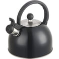 thumbnail image 1 of 2 Liter Stainless Steel Whistling Tea Kettle - Modern Stainless Steel Whistling Tea Pot for Stovetop with Cool Grip Ergonomic Handle (2L Black), 1 of 1