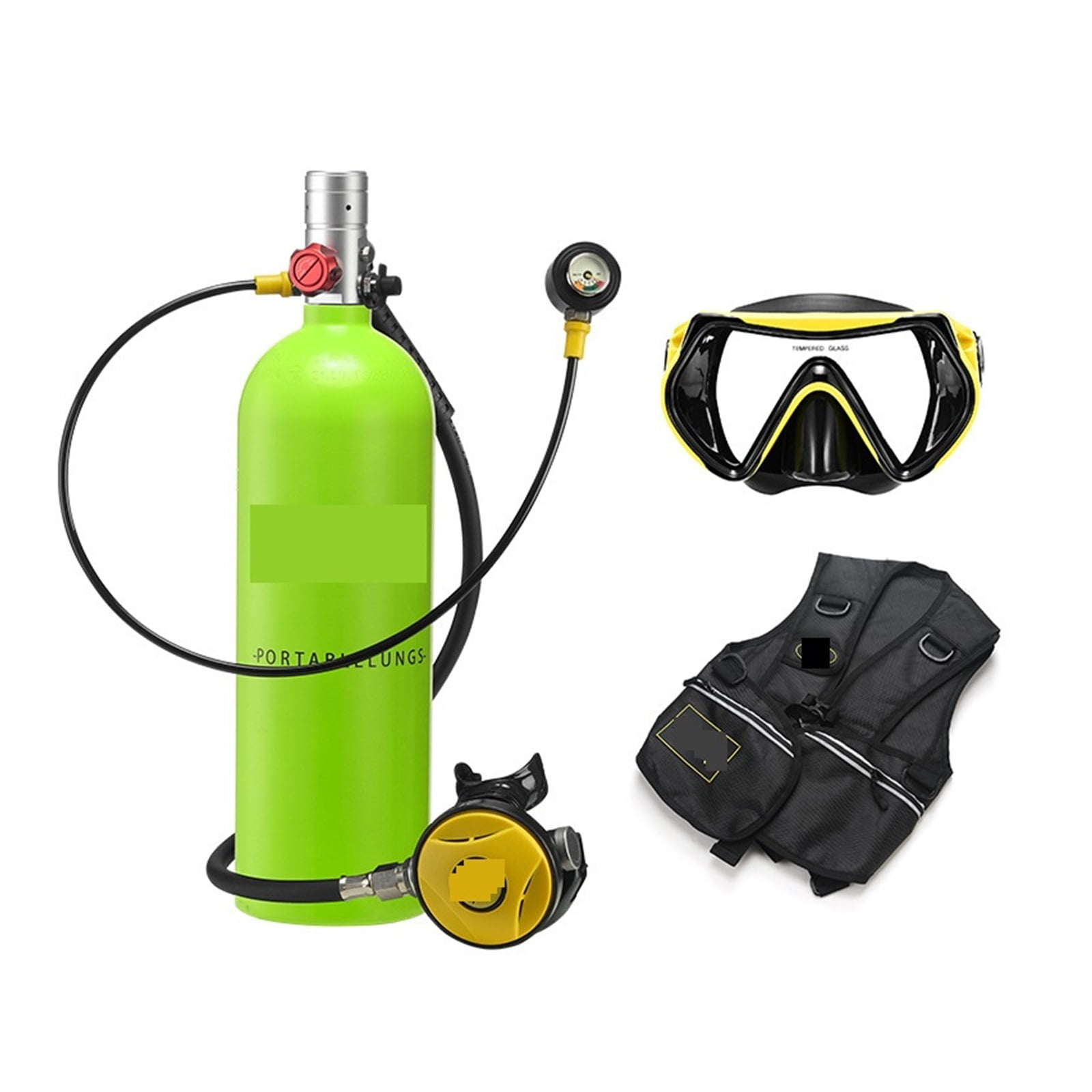 2 Liters Diving Snorkeling Equipment Underwater Rebreather Residual ...