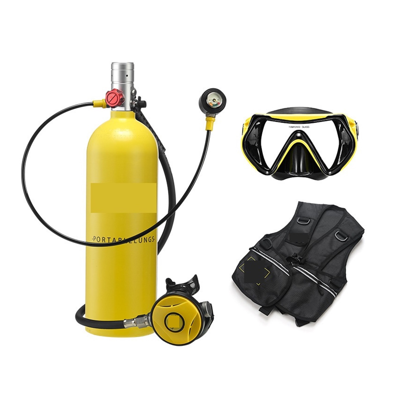2 Liters Diving Snorkeling Equipment Underwater Rebreather Residual ...