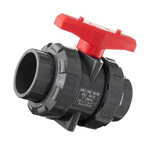 2" Live Ball Valve Upvc Double Union Socket Ball Valve Pipeline Switch Valve