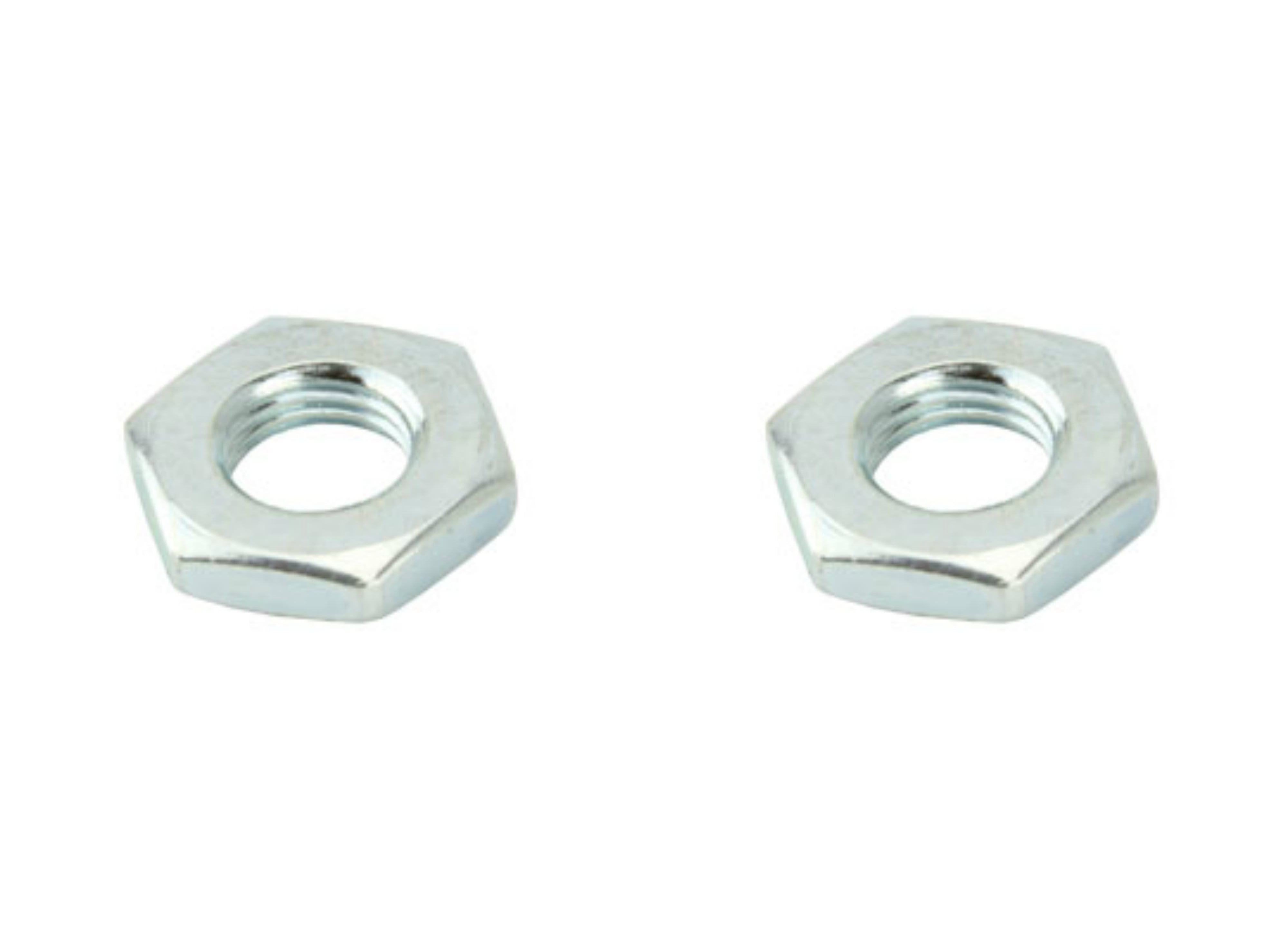 Bicycle Bike Fixed Flange Hub Axle Nut - 3/8 x 26T - Chrome - Set of 2
