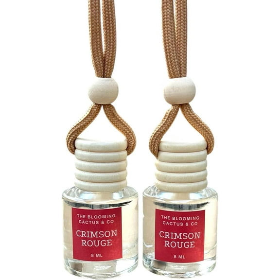 2 Long-Lasting Fragrance Hanging Car Air Freshener - Small Room - Phthalate Free Fragrance | SCARLET FLAME - 8 ML