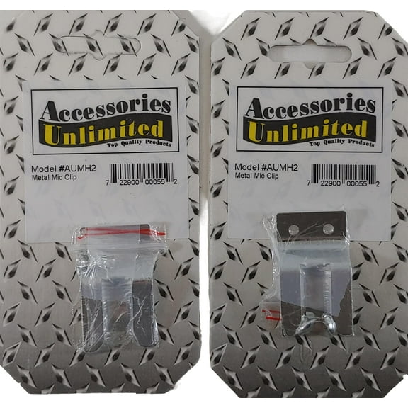 2 Lot Accessories Unlimited AUMH2 Screw on 3 Finger CB Radio Microphone Holders