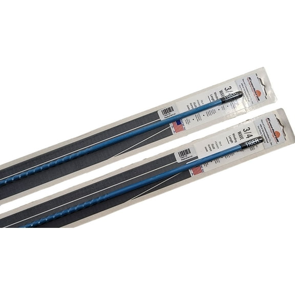 2 Lot Everhardt TSM3-BL 3/4 Wave 3 ft Fiberglass Super Flex CB Antennas - Blue