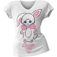 thumbnail image 1 of 2 Love - Paris Hilton's Some Bunny Loves Me Junior's V-Neck T-Shirt - Large, 1 of 1