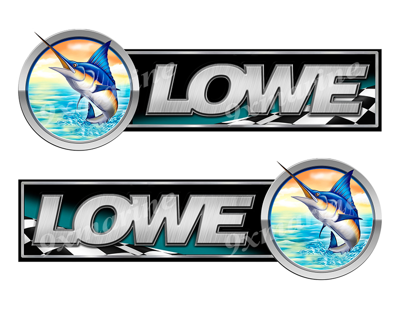 2 Lowe Marlin Left/Right Stickers - Walmart.com