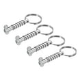 thumbnail image 1 of 2" Lx0.3" Dia 316 Stainless Steel Quick Release Pin Usable Length 1.6" Bimini Top Pin 4 Pack, 1 of 5