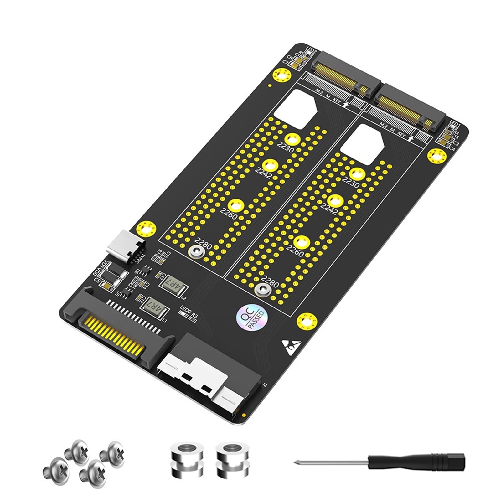 2 M.2 NVME To SFF8654 8i Adapter Card,Type C Power Supply Motherboards ...