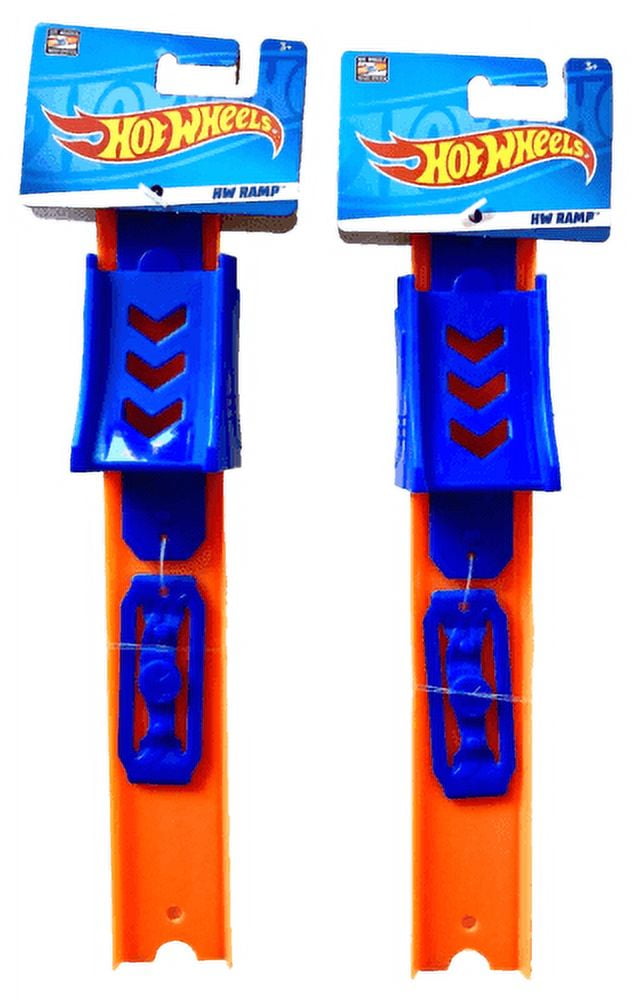2 MATTEL Hot Wheels Track Builder Ramp & Racetrack Extension Blue ...