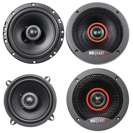 (2) MB QUART FKB116 6.5" 240w 2-Way Car Audio Speakers+(2) 5.25" 180w Speakers
