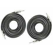 2 MK Audio MKQQM25 1/4" to 1/4" 25 FT. True 12 Gauge Wire PA DJ Pro Audio Speaker Cable