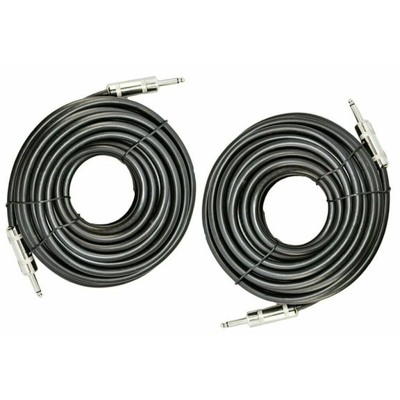 2 MK Audio MKQQM25 1/4" to 1/4" 25 FT. True 12 Gauge Wire PA DJ Pro Audio Speaker Cable