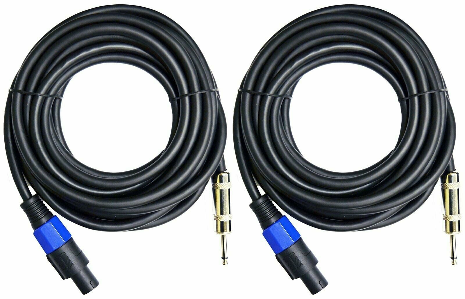 2 MK Audio MKQSM12 ¼” Male to Speakon Male 12 Ft. True 12 Gauge Wire PA DJ Pro Audio Speaker Cable