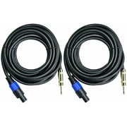 2 MK Audio MKQSM6   Male to Speakon Male 6 Ft. True 12 Gauge Wire PA DJ Pro Audio Speaker Cable