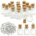 thumbnail image 1 of 2 ML Glass Wishing Bottle Sets Including 20 Pcs Jar Clear Glass Bottles 40 Pcs Iron Screw Eye Pin Peg Bails Tiny Glass Jars with Stoppers Small Message Bottles for Wedding Party, 1 of 5