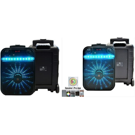 2 MR DJ AXL Bluetooth Speaker 10" Portable Speaker with Bluetooth, Rechargeable Battery and App Control