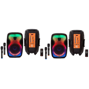 2 MR DJ FLAME3500LED PRO Portable 15" 2-Way Full-Range Powered/Active DJ PA Multipurpose Live Sound Loudspeaker