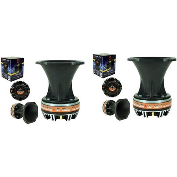 2 MR DJ PRO-D1 High Compression Titanium Driver Bullet Tweeter Aluminum Horn