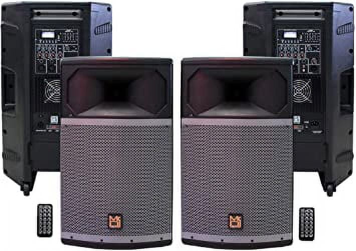 2 MR DJ PRO115BT PA DJ Powered Speaker Professional PRO PA DJ 15 2-Way Full-Range Powered/Active DJ PA Multipurpose Live Sound Loudspeaker2 MR DJ PRO115BT PA DJ Powered Speaker Professional PRO PA DJ