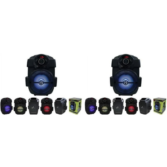 2 MR DJ PSE65BT Bluetooth Speaker<br/> 6.5" Portable Active Speaker with Rechargeable Battery Party Speaker with Bluetooth 1000 Watts P.M.P.O