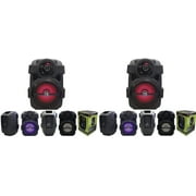 2 MR DJ PSE80BT Bluetooth Speaker 8 Portable Active Speaker with Rechargeable Battery Party Speaker with Bluetooth 1200 Watts P.M.P.O