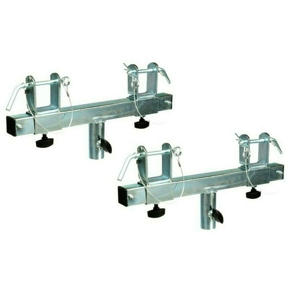 2 MR DJ Universal Chrome T-Adapter Triangle/Square T-Adapter Triangle or Square Truss Adapter Bracket Tripod Crank Light Stand Bar