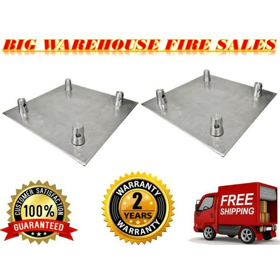 2 MR TRUSS BP1414 Universal Aluminum Base Plate 12" x 12" for 12" Square Truss