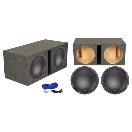 (2) MTX 7515-22 15" 1500 Watt RMS Car Audio Subwoofers+Vented Sub Box Enclosure