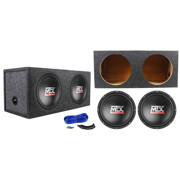 2) MTX Terminator TN10-04 10 600w Car Audio Subwoofers+Sealed Sub Box Enclosure