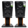 thumbnail image 1 of (2) Mackie MR524 5” Powered Active Studio Monitor Bi-Amped Speakers+Wood Stands, 1 of 11