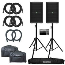 (2) Mackie THUMP212 12" 1400W Powered Loudspeakers with Carry Tote Bags Package