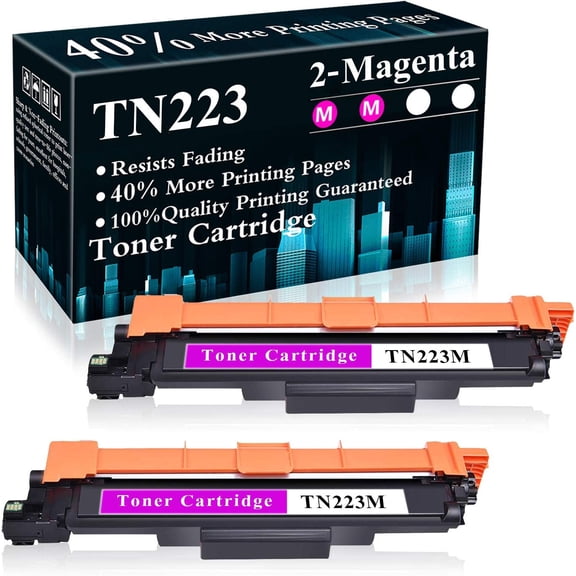2 Magenta TN223 / TN223M Toner Cartridge Replacement for Brother DCP-L3510CDW L3550CDW HL-3210CW 3230CDW 3270CDW 3290CDW MFC-L3770CDW L3710CW L3750CDW L3730CDW Printer