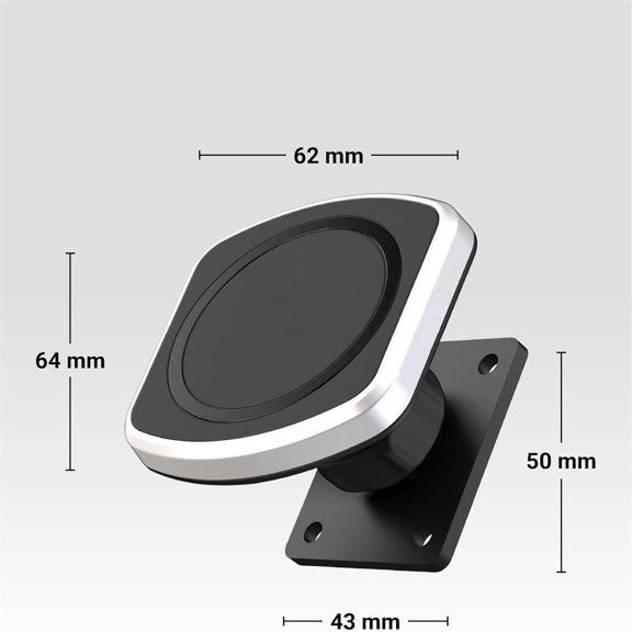 2 Magnetic Car Cell Phone Holder with AMPS Mounting Plate for Vehicle Specific Mount Bases, Phone Stand Compatible with Mag, iPhone, Samsung (Base Required)