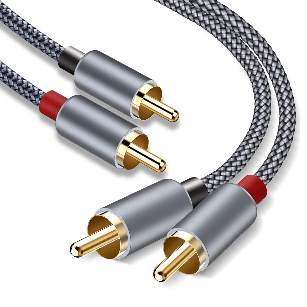 2-Male to 2-Male RCA Audio Stereo Subwoofer Cable - 6-Foot Hi-Fi Sound Cable - image 1 of 7