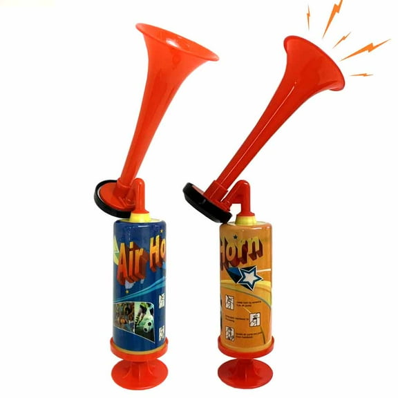 2 Manual Pump Fog Air Horn Hand Held Loud Noise Maker Party Sports Safety Gag !