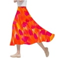 thumbnail image 1 of 2 Maxi Skirts for Women 2025 Women's Fashion Flower Printing A Character Elastic Waist Big Leisure Time Skirt, 1 of 5